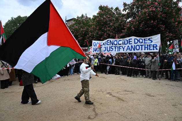Demonstration held in Berlin to commemorate the 78th anniversary of Nakba BERLIN, GERMANY - MAY 16: Demonstrators gather at Oranienplatz to mark the 78th anniversary of the Nakba in Berlin, Germany on May 16, 2026. Protesters chanted slogans and carried Palestinian flags during the commemoration rally. Halil Sagirkaya Anadolu Berlin Germany. Editorial use only. Please get in touch for any other usage.  Copyright: x2026xAnadoluxHalilxSagirkayax