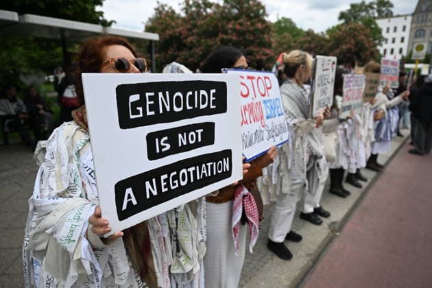Demonstration held in Berlin to commemorate the 78th anniversary of Nakba BERLIN, GERMANY - MAY 16: Demonstrators gather at Oranienplatz to mark the 78th anniversary of the Nakba in Berlin, Germany on May 16, 2026. Protesters chanted slogans and carried Palestinian flags during the commemoration rally. Halil Sagirkaya Anadolu Berlin Germany. Editorial use only. Please get in touch for any other usage.  Copyright: x2026xAnadoluxHalilxSagirkayax
