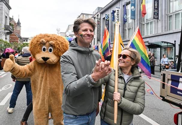 Brussels Pride Celebrates 30 Years BRUSSELS, BELGIUM - MAY 16: The political party GROEN represents it s selve. The Pride march walks through the streets of the capital.This year marks the 30th anniversary of Pride in Brussels. Thirty years of struggle, pride and visibility for the LGBTQIA+ community. The theme chosen for 2026 reflects the challenges of a world in turmoil: When Times Get Darker, We Shine Brighter. A powerful and unifying message, more necessary than ever in a troubled international context where the rights of the LGBTQIA+ community are under constant threat.on May 16, 2026 in Brussels, Belgium, 16 05 2026 Brussels Belgium  Copyright: xBertxVanxDenxBrouckex