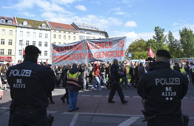 Nakba Day march in Berlin BERLIN, GERMANY - MAY 16: Thousands gather at Oranienplatz in the Kreuzberg district to participate in a solidarity march with Palestinians, marking the 78th anniversary of the Nakba, in Berlin, Germany on May 16, 2026. Protesters marched toward the Sudstern subway station in the Neukolln district, while police took extensive security measures due to the demonstration. Halil Sagirkaya Anadolu Berlin Germany. Editorial use only. Please get in touch for any other usage.  Copyright: x2026xAnadoluxHalilxSagirkayax