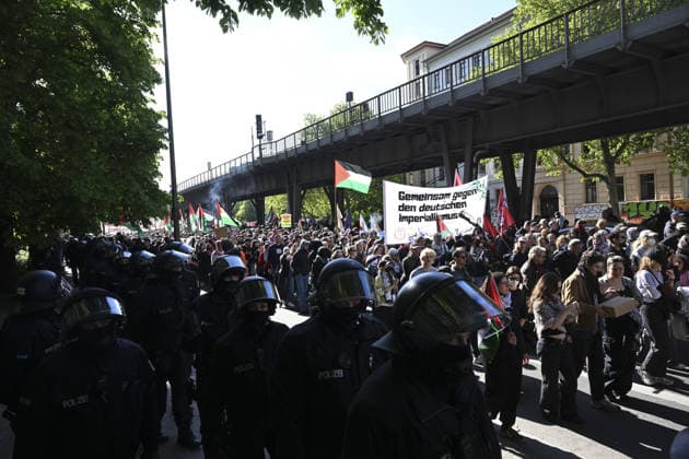 Nakba Day march in Berlin BERLIN, GERMANY - MAY 16: Thousands gather at Oranienplatz in the Kreuzberg district to participate in a solidarity march with Palestinians, marking the 78th anniversary of the Nakba, in Berlin, Germany on May 16, 2026. Protesters marched toward the Sudstern subway station in the Neukolln district, while police took extensive security measures due to the demonstration. Halil Sagirkaya Anadolu Berlin Germany. Editorial use only. Please get in touch for any other usage.  Copyright: x2026xAnadoluxHalilxSagirkayax
