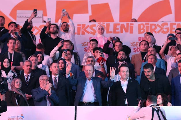 Turkish President and Leader of the Justice and Development (AK) Party Recep Tayyip Erdogan KOCAELI, TURKIYE - MAY 16: (----EDITORIAL USE ONLY - MANDATORY CREDIT - TURKISH PRESIDENCY MURAT KULA HANDOUT - NO MARKETING NO ADVERTISING CAMPAIGNS - DISTRIBUTED AS A SERVICE TO CLIENTS----) Turkish President and Leader of the Justice and Development (AK) Party Recep Tayyip Erdogan attends the A Youth Festival Event at TURKA Kocaeli Stadium in Kocaeli, Turkiye on May 16, 2026. TUR Presidency Murat Kula Handout Anadolu Kocaeli Turkey. Editorial use only. Please get in touch for any other usage.  Copyright: x2026xAnadoluxTURxPresidency MuratxKulax xHandoutx