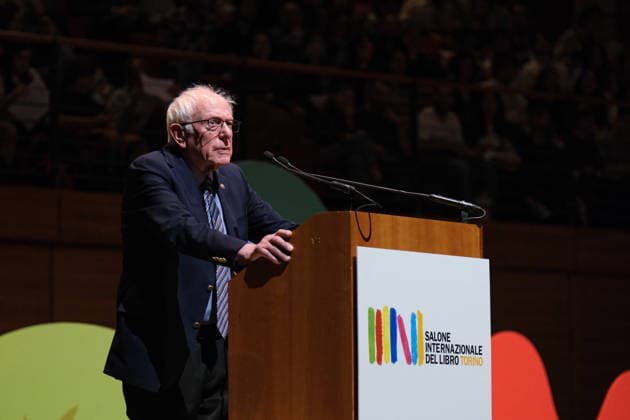 Meeting with Bernie Sanders at Salone Internazionale del Libro at Lingotto Fiere in Turin, Italy - 16 May 2026 The United States Senator for Vermont Bernie Sanders seen during a meeting at the Salone Internazionale del Libro at SalTo 26 at Lingotto Fiere. Turin Italy Copyright: xElenaxVizzocax xSOPAxImagesx EVIZZOCA-6452