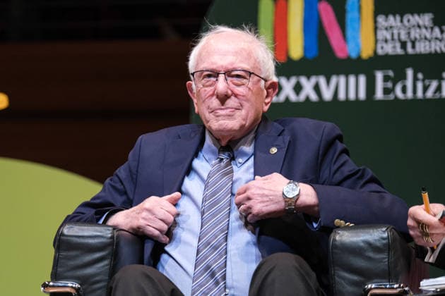 Meeting with Bernie Sanders at Salone Internazionale del Libro at Lingotto Fiere in Turin, Italy - 16 May 2026 The United States Senator for Vermont Bernie Sanders seen during a meeting at the Salone Internazionale del Libro at SalTo 26 at Lingotto Fiere. Turin Italy Copyright: xElenaxVizzocax xSOPAxImagesx EVIZZOCA-6508