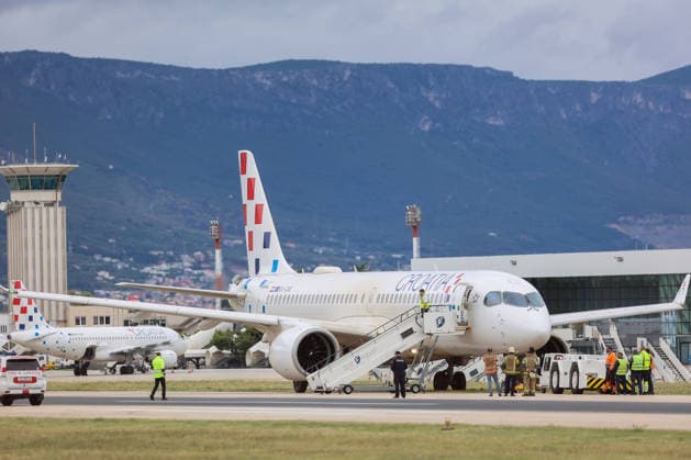 Croatia Airlines A220 suffers runway excursion during aborted take-off at Split An Airbus A220-300 operated by Croatia Airlines veered off the runway and onto a grassy area during an aborted takeoff at Airport in Split, Croatia on May 16, 2026. The aircraft sustained damage after striking a marker board and runway edge lights. All passengers and crew members were safely evacuated, and no injuries were reported.  IvanaxIvanovic PIXSELL