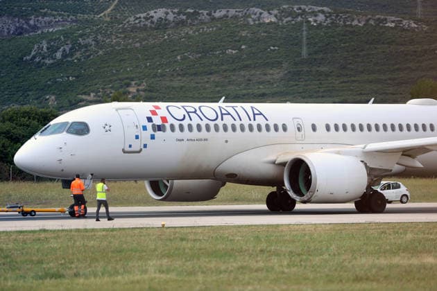 Croatia Airlines A220 suffers runway excursion during aborted take-off at Split An Airbus A220-300 operated by Croatia Airlines veered off the runway and onto a grassy area during an aborted takeoff at Airport in Split, Croatia on May 16, 2026. The aircraft sustained damage after striking a marker board and runway edge lights. All passengers and crew members were safely evacuated, and no injuries were reported.  IvanaxIvanovic PIXSELL