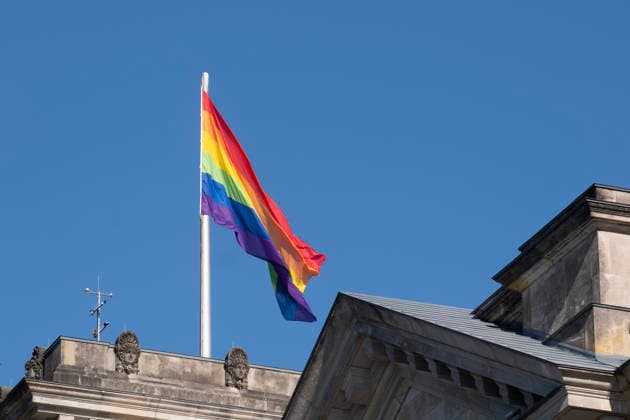 To mark the International Day against Homophobia, the rainbow flag was raised on the Reichstag building in Berlin on Sunday 17 May 2026 The 17 May stands internationally for the fight against d Copyright: epd-bild RolfxZoellner epd-Regenbogenfahne_Reichstag5-kopieren