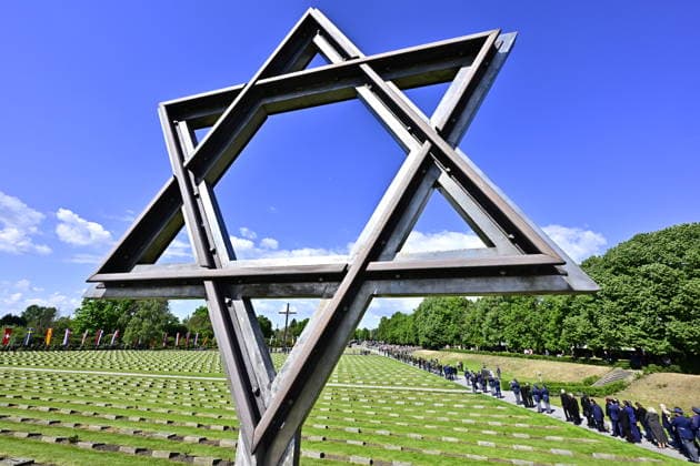 Commemorative gathering on victims of Nazi persecution on the occasion of the 81st anniversary of liberation took place at the Terezin Memorial, in Terezin, Czech Republic, on May 17, 2026. Star of David, National Cemetery. (CTKxPhoto OndrejxHajek) CTKPhotoP2026051702442  CTKPhotoP2026051702442