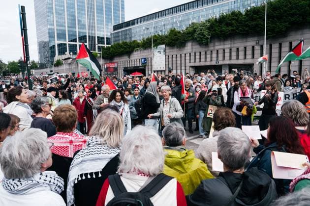 Citizens take the streets for a national demonstration organized by several civil society organizations in solidarity with the Palestinian people, Sunday 17 May 2026, in Brussels. MARIUS BURGELMAN  MariusxBurgelman 174155365