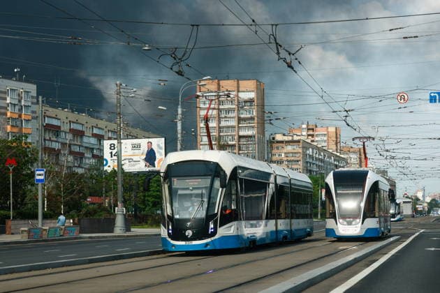 RUSSIA, MOSCOW - MAY 17, 2026: Smoke billows from a fire near Cherkizovskaya station of the Moscow Metro. Vladimir Smirnov TASS  92624357