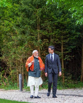 RECORD DATE NOT STATED PM Modi and PM of the Netherlands Rob Jetten during a walk in the gardens, in The Hague The Hague Netherlands , May 17 (ANI): Prime Minister Narendra Modi and Prime Minister of the Netherlands Rob Jetten during a walk in the gardens, in The Hague on Saturday. (DPR PMO ANI Photo) The Hague The Hague Netherlands Copyright: xANIx ANI_20260517001