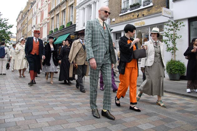 Grand Flaneur Walk 2026 at Covent Garden, London, UK - 17 May, 2026 People dressed in vintage clothing take part in the Grand Flaneur Walk 2026 event in Covent Garden, London, England, UK on Sunday 17 May, 2026., Credit:Justin Ng Avalon UK, England, London, Covent Garden  Copyright: xJustinxNgx xAvalonx 1099801122