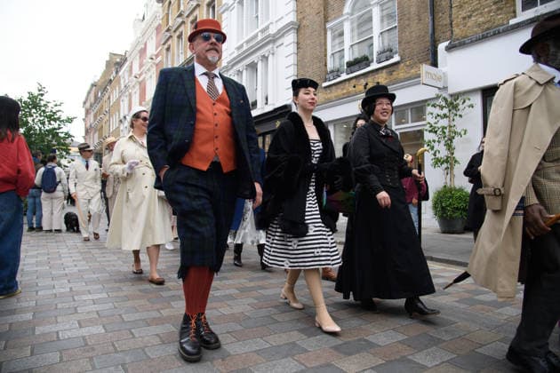 Grand Flaneur Walk 2026 at Covent Garden, London, UK - 17 May, 2026 People dressed in vintage clothing take part in the Grand Flaneur Walk 2026 event in Covent Garden, London, England, UK on Sunday 17 May, 2026., Credit:Justin Ng Avalon UK, England, London, Covent Garden  Copyright: xJustinxNgx xAvalonx 1099801138