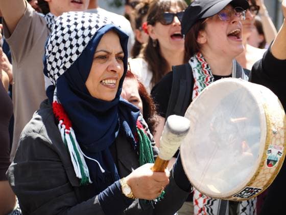 May 17, 2026, Madrid, Madrid, Spain: MADRID, SPAIN - MAY 17: Hundreds of pro-Palestinian demonstrators march through the streets of the Spanish capital, from Atocha to Plaza de Callao, to mark Nakba Day. Madrid Spain - ZUMAh199 20260517_zip_h199_009 Copyright: xAaronxHerediax