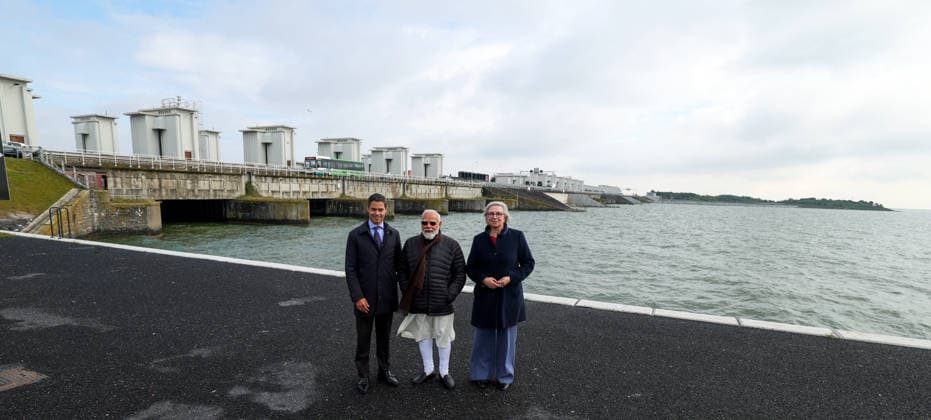 PM Modi visits Afsluitdijk dam Netherlands, May 17 (ANI): Prime Minister Narendra Modi along with Prime Minister of the Netherlands, Rob Jetten, visits Afsluitdijk dam, on Sunday. (DPR PMO ANI Photo) Netherlands Copyright: xANIx ANI_20260517181