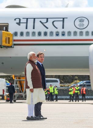 RECORD DATE NOT STATED PM Modi arrives in Sweden Gothenburg Sweden , May 17 (ANI): Prime Minister Narendra Modi receives a guard of honour at Gothenburg airport, in Gothenburg on Sunday. Sweden Prime Ulf Minister Kristersson also present. (Narendra Modi Photo gallery ANI Photo) Gothenburg Sweden Copyright: xANIx ANI_20260517430