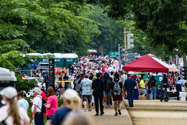 May 17, 2026, Washington, District Of Columbia, USA: Thousands of attendees queue to enter Ã¢â‚¬oeRededicate 250Ã¢â‚¬Â, an event held by the Trump administration to promote predominantly Christian values and a Ã¢â‚¬oerededication of our country as One Nation to God. Washington USA - ZUMAh196 20260517_znp_h196_002 Copyright: xTomxHudsonx