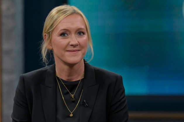 in the picture from left Melanie Baum, entrepreneur, Managing Director Baum Zerspanungstechnik, GER, Berlin, Studio, guest of Caren Miosga, Polittalk, TV, format, recording, Das Erste, from Adlershof at Studio 20, topic Copyright: HMBxMedia UwexKoch