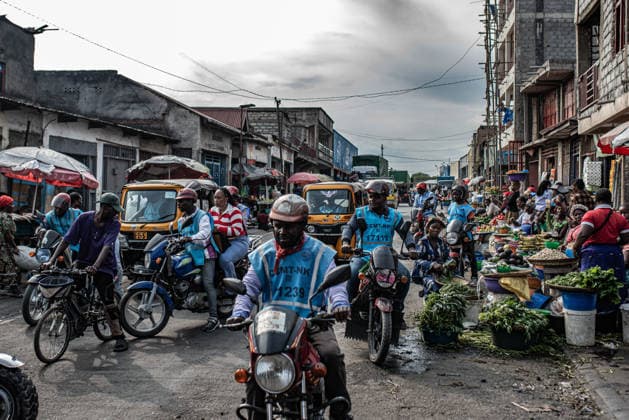 (260518) -- GOMA, May 18, 2026 () -- This photo taken on May 17, 2026 a view of the downtown area in Goma, the Democratic Republic of the Congo (DRC). TO GO WITH Update: DR Congo Ebola outbreak spreads to rebel-held city, Rwanda closing down border (Str ) DR CONGO-GOMA-EBOLA OUTBREAK-BORDER CLOSING Xinhua 