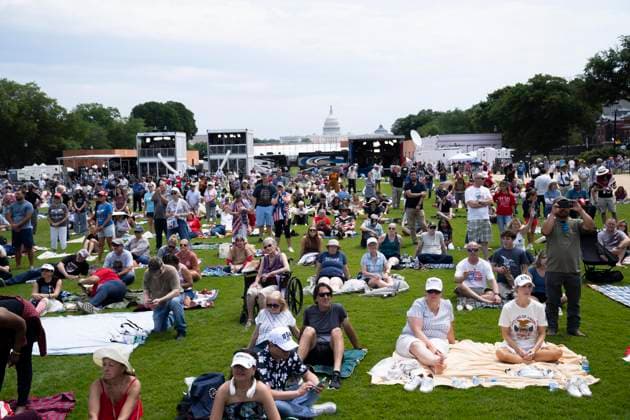 Attendees at the Rededicate 250 - A National Jubilee of Prayer, Praise & Thanksgiving event on The National Mall in Washington, DC, USA on Sunday, May 17, 2026. Copyright: xAndrewxThomasx xCNPx MediaPunchx
