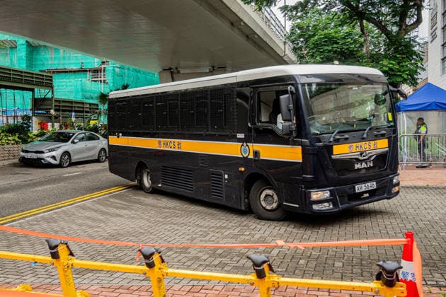 Closing arguments of Tiananmen Square activists trial starts HONG KONG, CHINA - MAY 18: A Hong Kong Correctional Services vehicle arrives to the West Kowloon Magistrates Court in Hong Kong, China, on May 18, 2026. Closing arguments in the national security case involving the Hong Kong Alliance in Support of Patriotic Democratic Movements of China are scheduled to last three days. Lee Cheuk-yan, 69, and Chow Hang-tung, 41, who organised candlelight vigils to mark Beijing s deadly crackdown on demonstrators in Tiananmen Square in 1989, are standing trial for incitement to subversion , which carries a maximum penalty of 10 years in jail. Harry Leung Anadolu Hong Kong China. Editorial use only. Please get in touch for any other usage. Copyright: x2026xAnadoluxHarryxLeungx