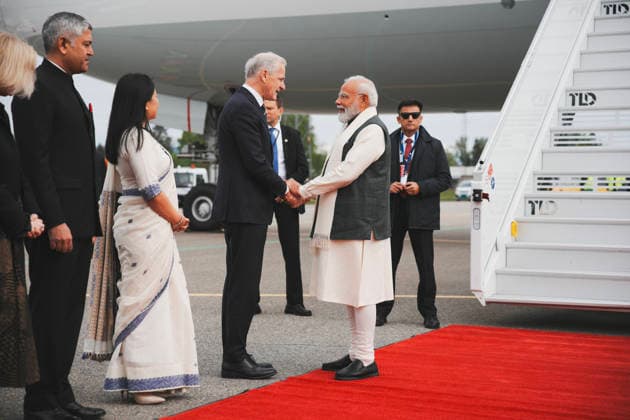Indian Prime Minister Narendra Modi visits Norway Gardermoen 20260518 Norwegian Prime Minister Jonas Gahr Store welcomes Indian Prime Minister Narendra Modi at Gardermoen airport on Monday morning Photo Stian Lysberg Solum NTB POOL Gardermoen Norway TH7Ob6IJ fc EDITORIAL USE ONLY Ref BNC POLTH7Ob6IJ fc jpg  Copyright: xStianxLysbergxSolumx xNTBx