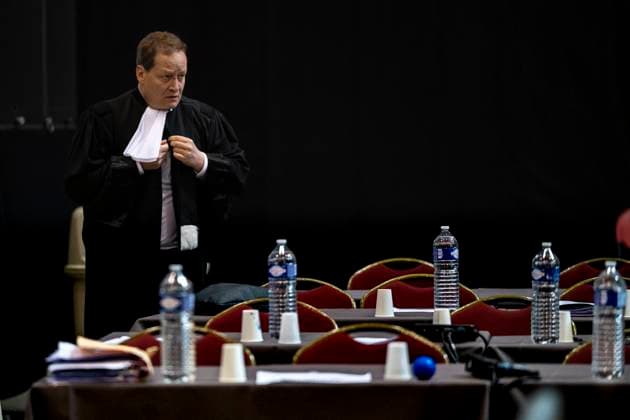 Paolo and Antonino Falzone Trial 18 05 2026 MONS, BELGIUM - MAY 18 : Lawyer Julien Cowez pictured on May 18, 2026 in Mons, Belgium, 18 05 2026 Mons Belgium  Copyright: xPhilipxReynaersx