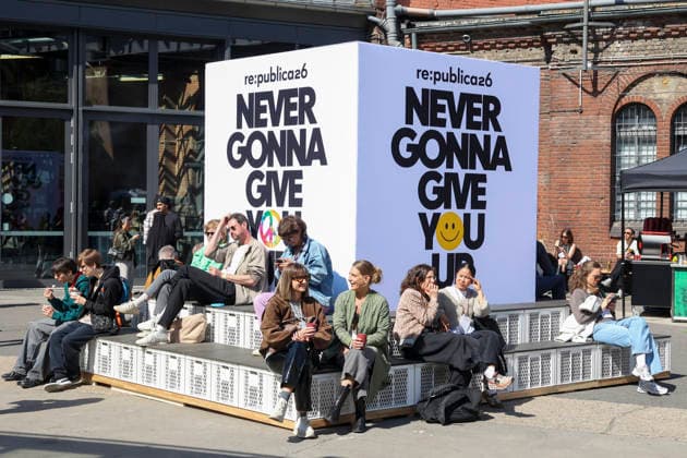 Re publica digital trade fair under the motto Never Gonna Give You Up opens at The Station on 18 05 26 in Berlin Re publica 2026 opening in Berlin