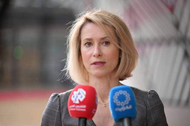 European Union (EU) Foreign Affairs Council (Development) meeting in Brussels??????? BRUSSELS, BELGIUM - MAY 18: EU High Representative for Foreign Affairs and Security Policy Kaja Kallas speaks to press ahead of European Union (EU) Foreign Affairs Council (Development) meeting in Brussels, Belgium on May 18, 2026. Dursun Aydemir Anadolu Brussels Belgium. Editorial use only. Please get in touch for any other usage.  Copyright: x2026xAnadoluxDursunxAydemirx