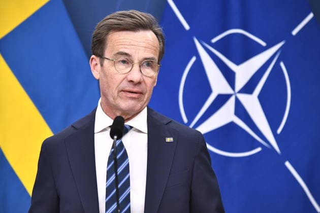 STOCKHOLM, SWEDEN 20260518 Prime Minister Ulf Kristersson M during a press conference ahead of the NATO foreign ministers meeting in Helsingborg May 21-22 STOCKHOLM SWEDEN x12060x  Copyright: xLarsxSchröder TTx PRESSTRÄFF OM NATOMÖTE VCUs2adFmBE