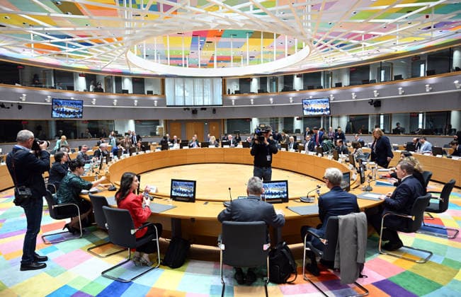 European Union (EU) Foreign Affairs Council (Development) meeting in Brussels BRUSSELS, BELGIUM - MAY 18: A general view of the hall during the European Union (EU) Foreign Affairs Council (Development) meeting in Brussels, Belgium on May 18, 2026. Dursun Aydemir Anadolu Brussels Belgium. Editorial use only. Please get in touch for any other usage.  Copyright: x2026xAnadoluxDursunxAydemirx