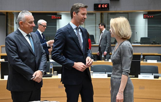 European Union (EU) Foreign Affairs Council (Development) meeting in Brussels BRUSSELS, BELGIUM - MAY 18: EU High Representative for Foreign Affairs and Security Policy Kaja Kallas, Dutch Minister for Foreign Trade and Development Cooperation Sjoerd Sjoerdsma and European Commissioner for International Partnerships Jozef Sikela attend the European Union (EU) Foreign Affairs Council (Development) meeting in Brussels, Belgium on May 18, 2026. Dursun Aydemir Anadolu Brussels Belgium. Editorial use only. Please get in touch for any other usage.  Copyright: x2026xAnadoluxDursunxAydemirx