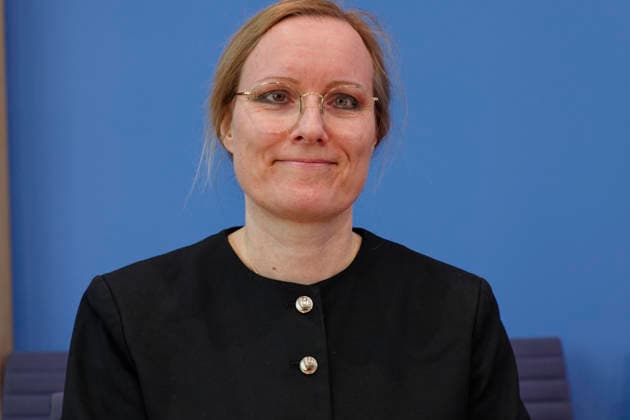 Review report on greenhouse gas emissions 2025 2026 04 24 Germany, Berlin Federal Press Conference The Expert Council for Climate Issues ERK presents its review report on the calculation of German greenhouse gas emissions for the year 2025 and the projection data for 2026 In the picture Prof Dr Tanja Kneiske, Fraunhofer