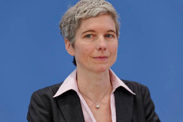 Review report on greenhouse gas emissions 2025 2026 04 24 Germany, Berlin Federal Press Conference The Expert Council for Climate Issues ERK presents its review report on the calculation of German greenhouse gas emissions for the year 2025 and the projection data for 2026 In the picture Prof Dr Julia Pongratz, LMU and Council member ERK