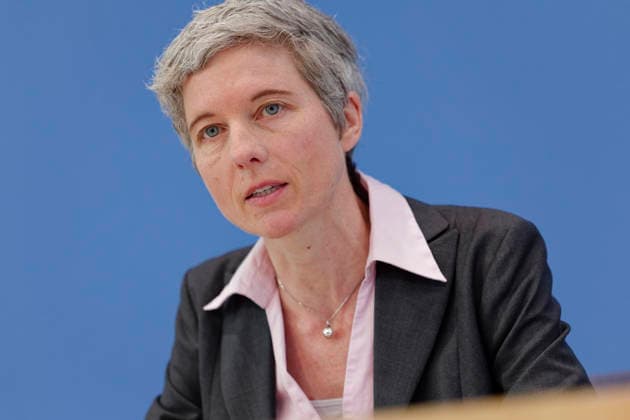 Review report on greenhouse gas emissions 2025 2026 04 24 Germany, Berlin Federal Press Conference The Expert Council for Climate Issues ERK presents its review report on the calculation of German greenhouse gas emissions for the year 2025 and the projection data for 2026 In the picture Prof Dr Julia Pongratz, LMU and Council member ERK