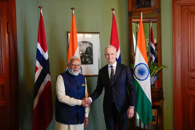 Indian Prime Minister Narendra Modi visits Norway Oslo, Norway 20260518 Prime Minister Jonas Gahr Store receives Indian Prime Minister Narendra Modi at the governments representation facility in Oslo Photo Fredrik Varfjell NTB POOL Oslo Norway 0pnmxkFWG10 EDITORIAL USE ONLY Ref POL0pnmxkFWG10 jpg  Copyright: xFredrikxVarfjellx xNTBx
