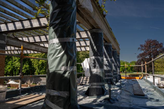 Art Culture Architecture History 18 05 2026 Potsdam State Capital Brandenburg Prussian Palaces and Gardens Foundation Berlin Brandenburg Topping-out ceremony Roman baths in Potsdams Sanssouci Park to be extensively renovated Potsdam GER