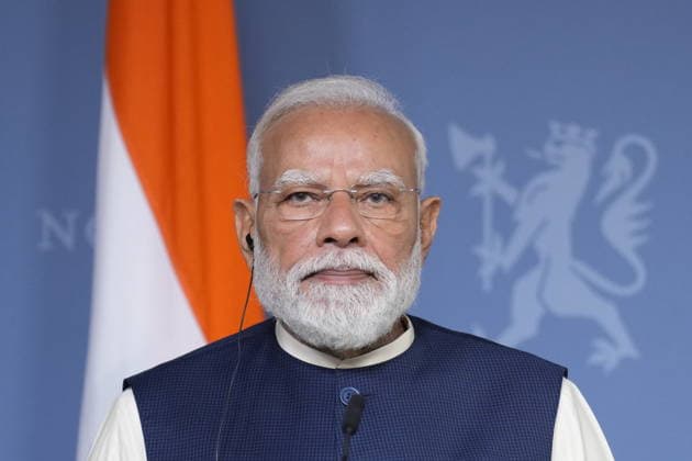 Indian Prime Minister Narendra Modi visits Norway Oslo, Norway 20260518 Indian Prime Minister Narendra Modi and Prime Minister Jonas Gahr Store hold a press conference after their meeting at the governments representation facility in Oslo on Monday Photo Fredrik Varfjell NTB POOL Oslo Norway dtb9MvaY5Z8 EDITORIAL USE ONLY Ref POLdtb9MvaY5Z8 jpg  Copyright: xFredrikxVarfjellx xNTBx