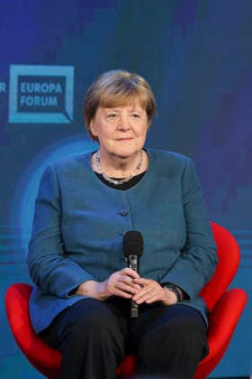Angela Merkel, former German Chancellor at the WDR Europaforum at the Re publica digital trade fair under the motto Never Gonna Give You Up opens at The Station on 18 05 26 in Berlin Angela Merkel speaks at the Re publica 2026 in Berlin