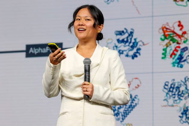 Karen Hao at the Re publica digital trade fair under the motto Never Gonna Give You Up opens at The Station on 18 05 26 in Berlin Angela Merkel speaks at Re publica 2026 in Berlin