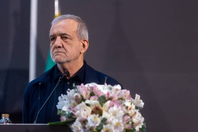 President Masoud Pezeshkian speaks at a gathering of public relations officials in Tehran, Iran - 18 May 2026 Iranian President Masoud Pezeshkian, speaks during a gathering of public relations officials in Tehran. Tehran Iran Copyright: xFoadxAshtarix xSOPAxImagesx FASHTARI-8419