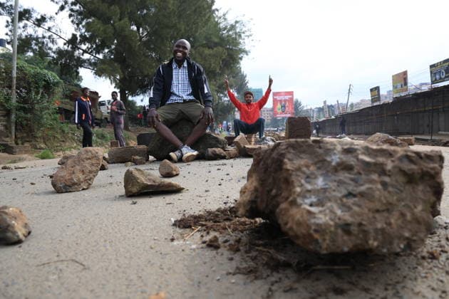 Protest against rising fuel in Nairobi NAIROBI, KENYA - MAY 18: Demonstrators block some roads to traffic during a protest against rising fuel in Nairobi, Kenya on May 18, 2026. Lucas Mukasa Anadolu Nairobi Kenya. Editorial use only. Please get in touch for any other usage.  Copyright: x2026xAnadoluxLucasxMukasax