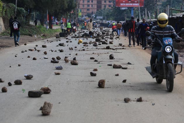 Protest against rising fuel in Nairobi NAIROBI, KENYA - MAY 18: Demonstrators block some roads to traffic during a protest against rising fuel in Nairobi, Kenya on May 18, 2026. Lucas Mukasa Anadolu Nairobi Kenya. Editorial use only. Please get in touch for any other usage.  Copyright: x2026xAnadoluxLucasxMukasax