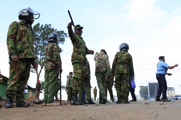 Protest against rising fuel in Nairobi NAIROBI, KENYA - MAY 18: Security forces intervene against the demonstrators during a protest against rising fuel in Nairobi, Kenya on May 18, 2026. Lucas Mukasa Anadolu Nairobi Kenya. Editorial use only. Please get in touch for any other usage.  Copyright: x2026xAnadoluxLucasxMukasax