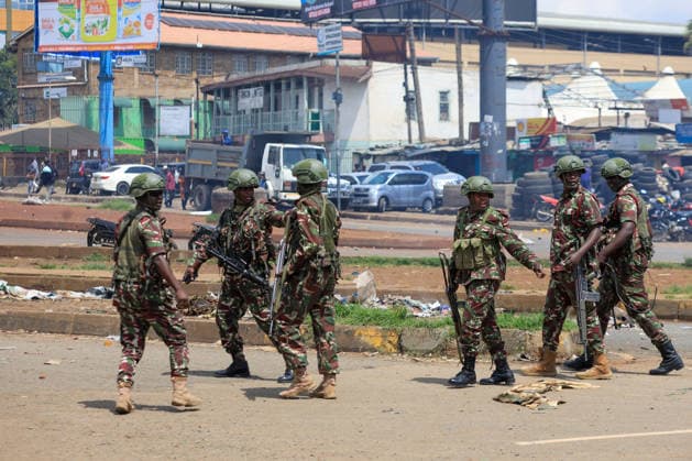 Protest against rising fuel in Nairobi NAIROBI, KENYA - MAY 18: Security forces intervene against the demonstrators during a protest against rising fuel in Nairobi, Kenya on May 18, 2026. Lucas Mukasa Anadolu Nairobi Kenya. Editorial use only. Please get in touch for any other usage.  Copyright: x2026xAnadoluxLucasxMukasax