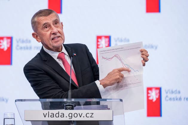Czech Prime Minister Andrej Babis (ANO) speaks at a press conference after a government meeting, in Prague, Czech Republic, on May 18, 2026. (CTKxPhoto VitxSimanek) CTKPhotoP2026051804791  CTKPhotoP2026051804791
