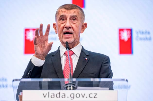 Czech Prime Minister Andrej Babis (ANO) speaks at a press conference after a government meeting, in Prague, Czech Republic, on May 18, 2026. (CTKxPhoto VitxSimanek) CTKPhotoP2026051804841  CTKPhotoP2026051804841