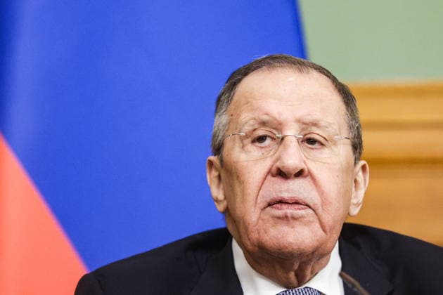 RUSSIA, MOSCOW - MAY 18, 2026: Russia s Foreign Minister Sergei Lavrov during a press conference following a meeting with Simeon Oyono Esono Angue, Minister of Foreign Affairs, International Cooperation, and Diaspora of Equatorial Guinea, at the Reception House of the Russian Foreign Ministry Moscow Russia  - ZUMAt113 20260518_zaa_t113_084 Copyright: xMikhailxSinitsynx