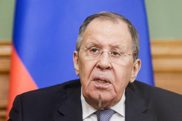 RUSSIA, MOSCOW - MAY 18, 2026: Russia s Foreign Minister Sergei Lavrov during a press conference following a meeting with Simeon Oyono Esono Angue, Minister of Foreign Affairs, International Cooperation, and Diaspora of Equatorial Guinea, at the Reception House of the Russian Foreign Ministry Moscow Russia  - ZUMAt113 20260518_zaa_t113_102 Copyright: xMikhailxSinitsynx
