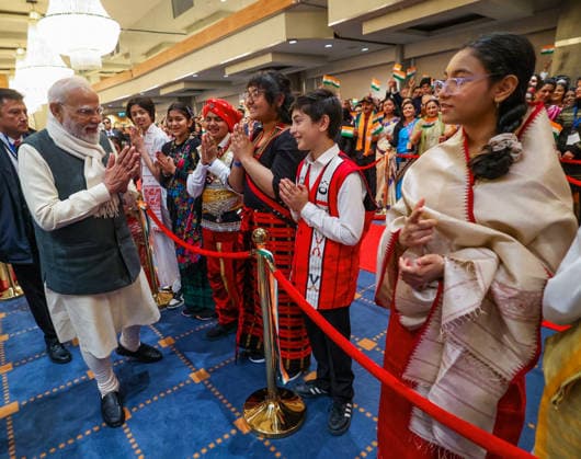 RECORD DATE NOT STATED PM Modi arrives in Norway Oslo Norway , May 18 (ANI): Prime Minister Narendra Modi meets the Indian diaspora on his arrival, in Oslo on Monday. (DPR PMO ANI Photo) Oslo Norway Copyright: xANIx ANI_20260518198
